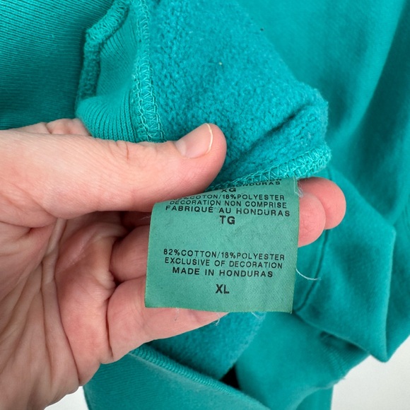 Champion Vintage Reverse Weave Turquoise Crewneck Sweatshirt Size XL - Picture 6 of 8